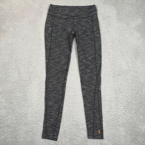 Lucy Womens Space Dye Athletic Leggings Gray Black Activewear Size S 573560